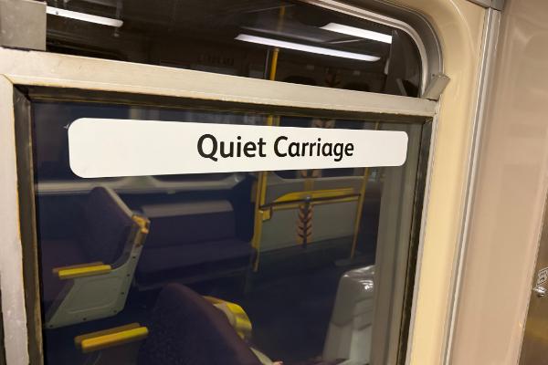 EMU quiet carriage sign