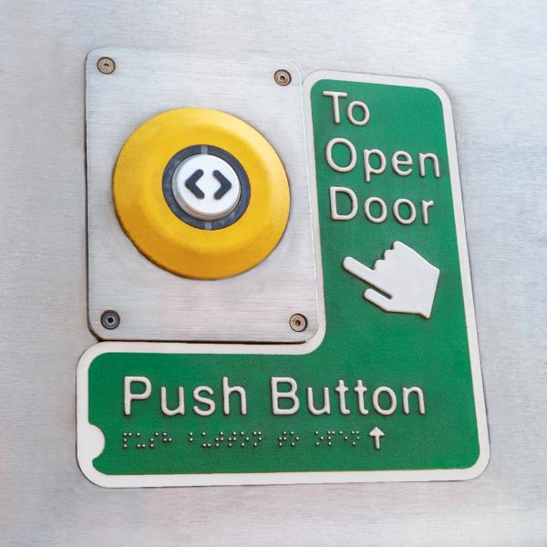 Outside door release button