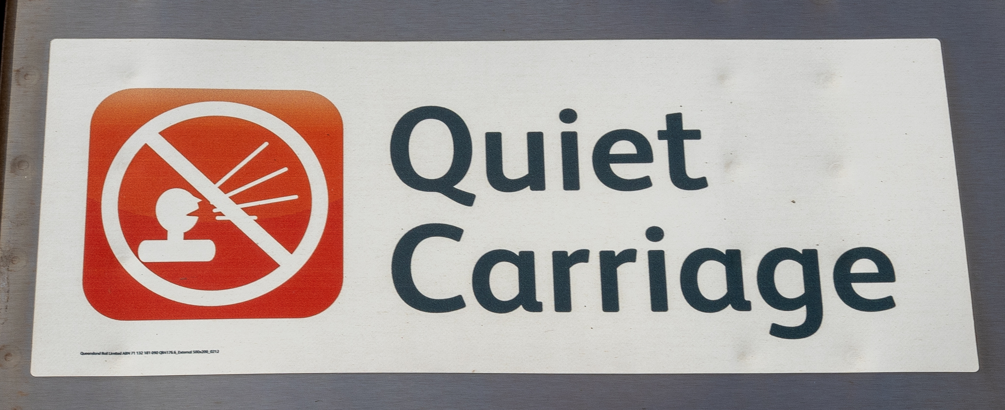 Quiet carriage sign