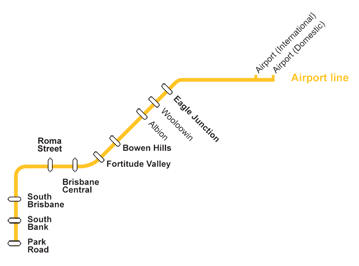 Brisbane Airport Train Map Airport line