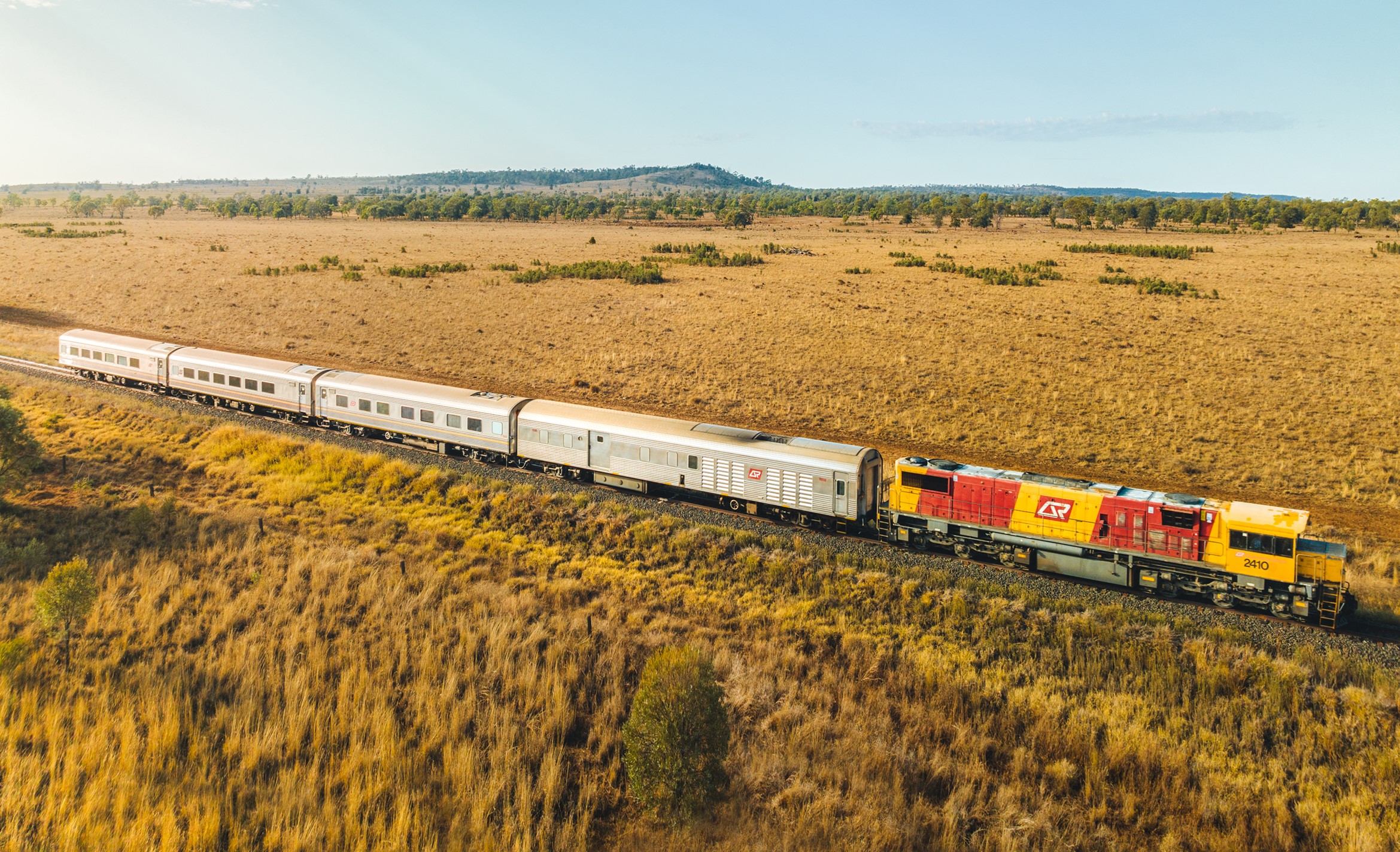 Westlander train travelling through Roma