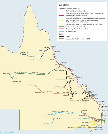 Queensland Railway Map
